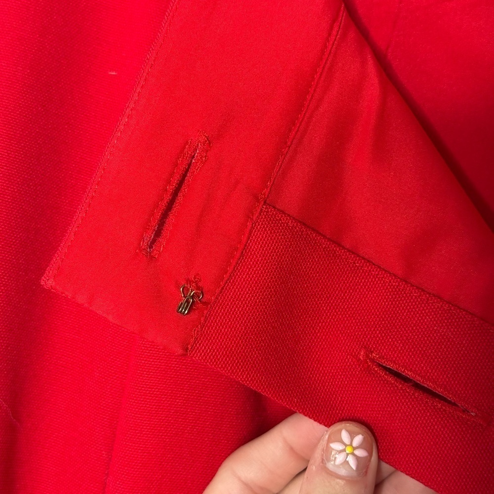 Kate Spade New York Red Wool Button Front Pencil Skirt | Size 10 - Picture 8 of 12